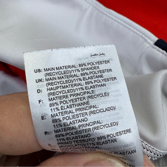 Adidas Navy White Red Performance Biker Shorts Women’s Size XL Aeroready - Picture 11 of 11